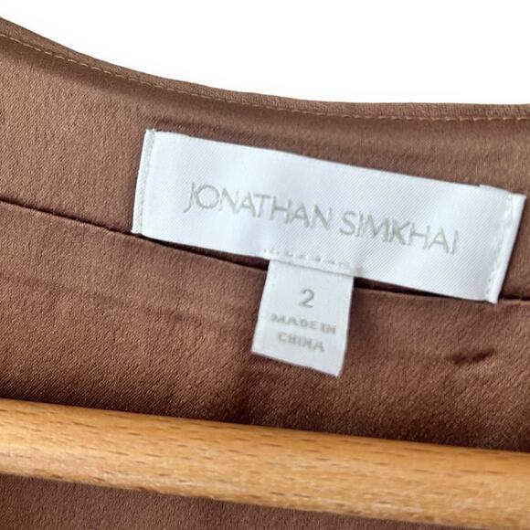 Jonathan Simkhai Conrad Hammered Sequins Blazer Mini Dress Latte 2 Women’s - Picture 5 of 10